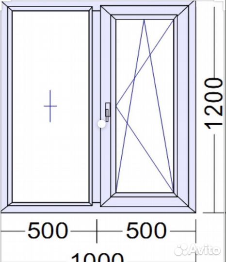 Пластиковые окна 1200х1000