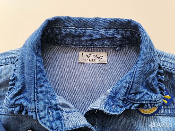 Рубашка джинсовая Next 110 для девочки
