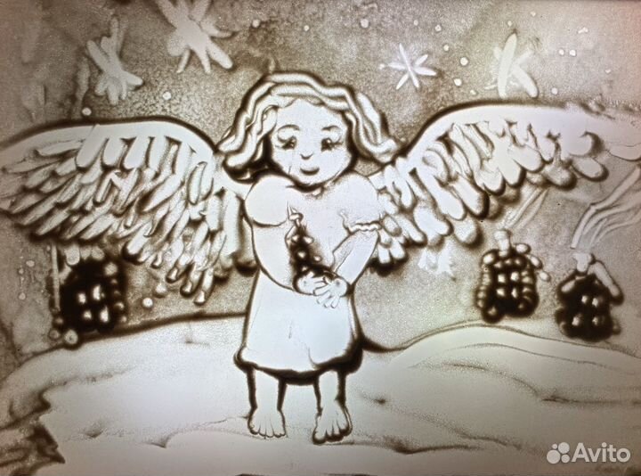 Рисование песком, творческие занятия для детей