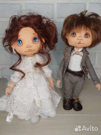 Свадебная кукла ручной работы