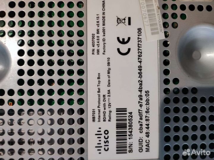 Декодер кабельного тв Cisco isb7031 билайн