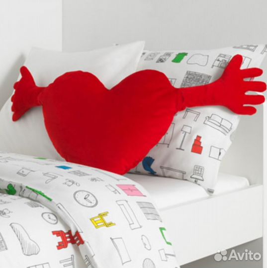 Мягкие игрушки подушечка сердце И слонёнок