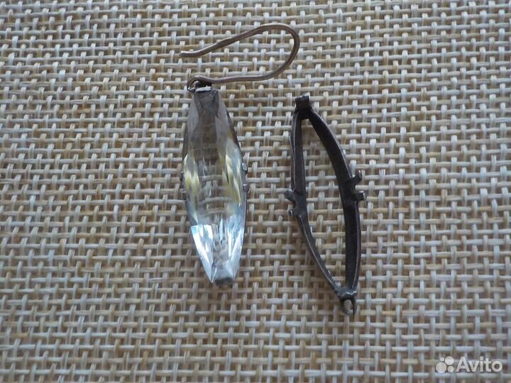 Изделия СССР горный хрусталь серьги 875 запонки