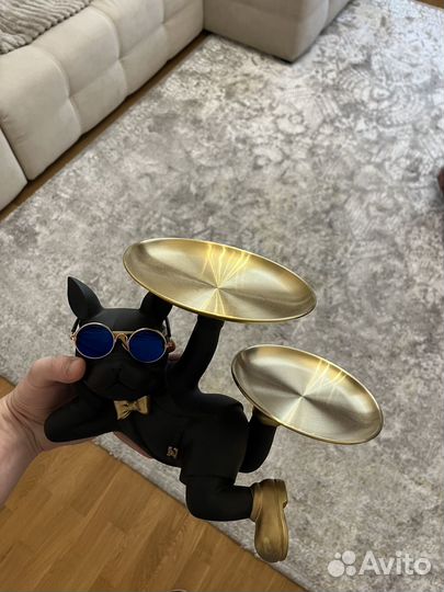 Ключница в виде французского бульдога