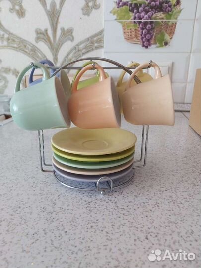 Набор для кофе с подставкой 80мл