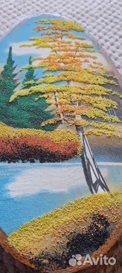 Картина на спиле дерева