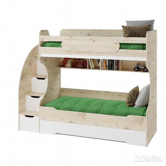 Двухъярусная кровать три спальных места