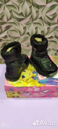 Обувь детская (дутики) зимние для девочки 22 р