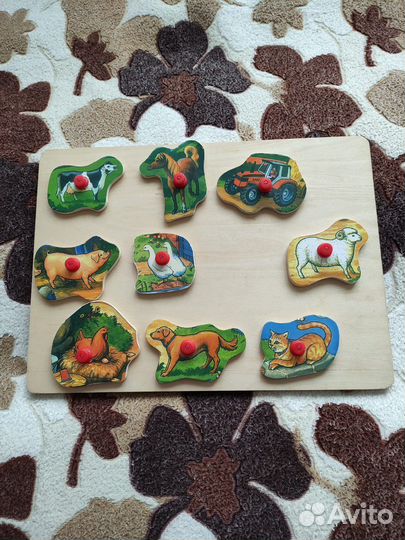 Пазл сортер деревянный