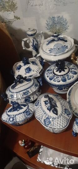Гжель СССР посуда