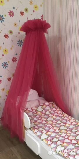 Балдахин с держателем для детской кроватки 120х60