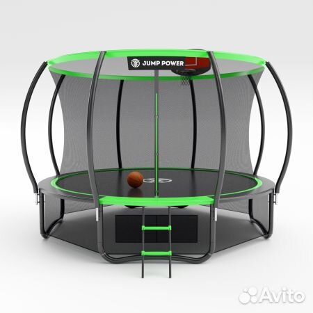Батут Jump Power 14 ft Pro Inside Basket Green