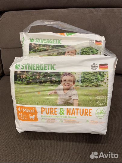 Подгузники-трусики synergetic 4 / maxi (7-12 кг)