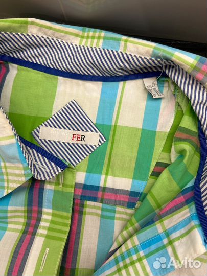 Рубашка в клетку женская 54