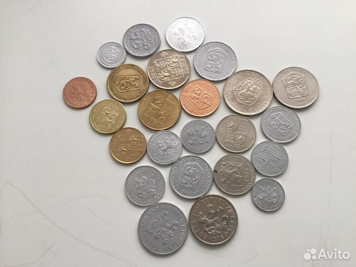 Монеты Италии, Чехословакии и Щвейцарии