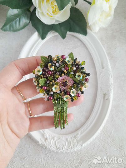 Брошь букет