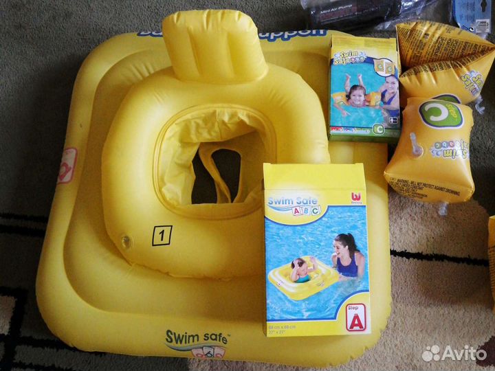 Надувной круг, нарукавники, жилет, для плавания