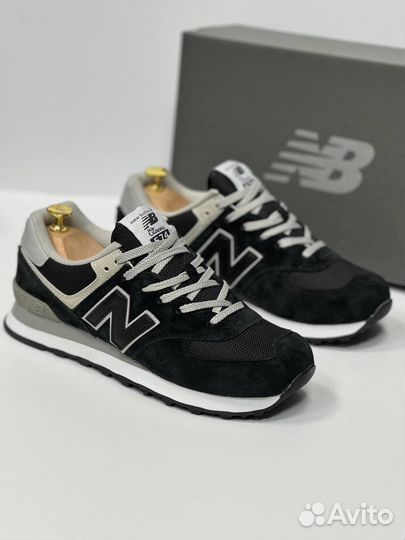 Кроссовки замшевые New Balance 574 Black