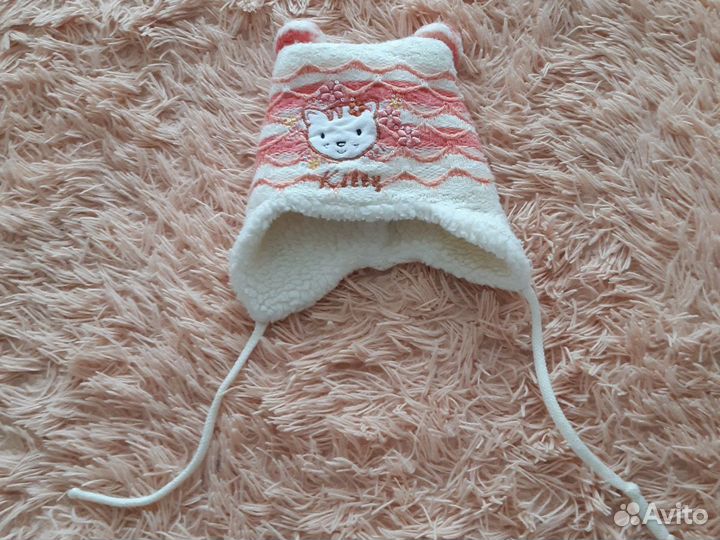 Шапка для девочки на 7-12мес