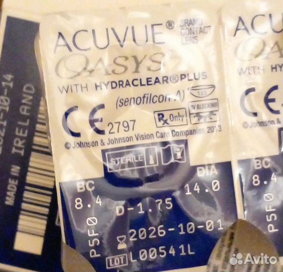 Линзы контактные acuvue oasys