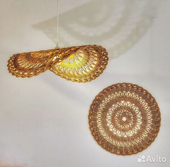 Абажур плетеный новый