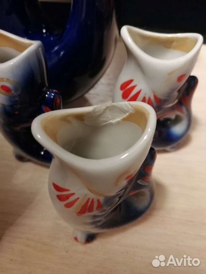 Графин-штоф Рыба со стопками-рыбками