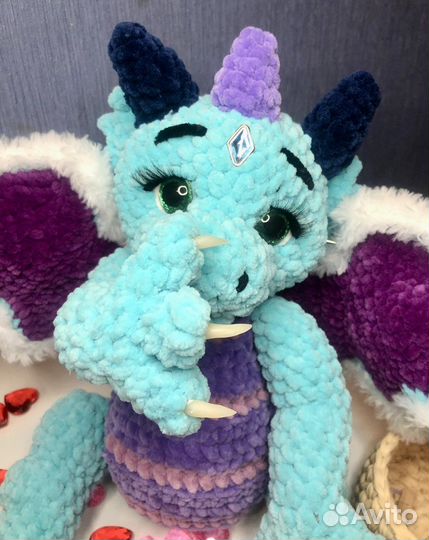 Плюшевый Дракоша ручной работы