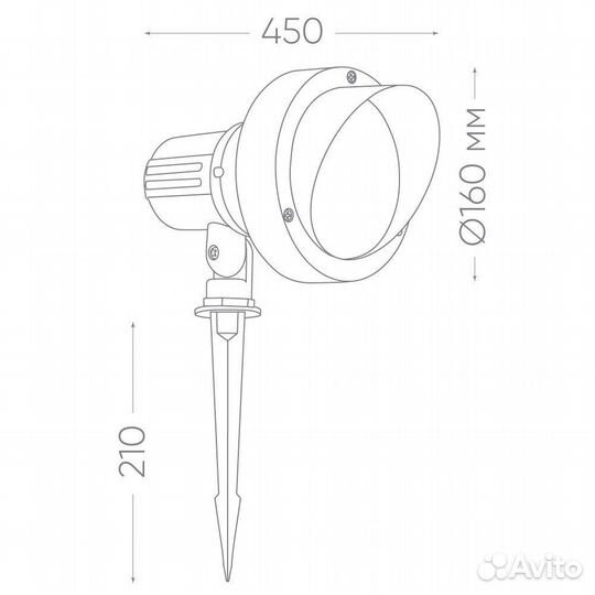 Светильник грунтовый для деревьев SP2706 12W 32131