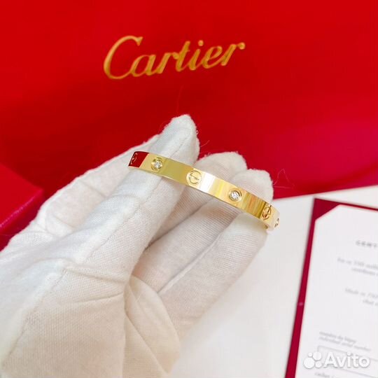 Cartier браслет из золота 750 пробы и бриллиантов
