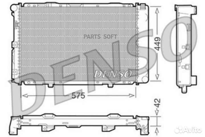 Радиатор двигателя MB 190 (W201) D 2.0 (201.122) 0