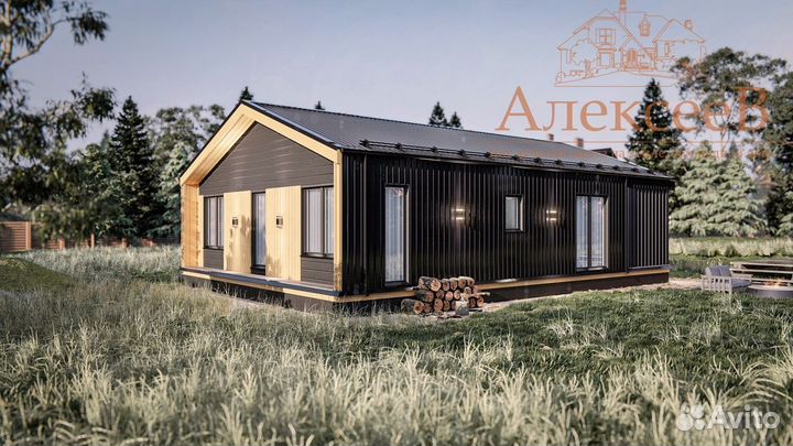 Каркасный дом Барнхаус под ключ 80 кв.м