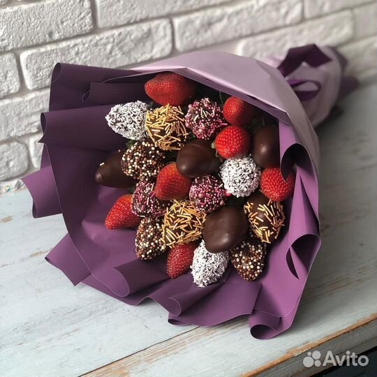 Букет из клубники в шоколаде