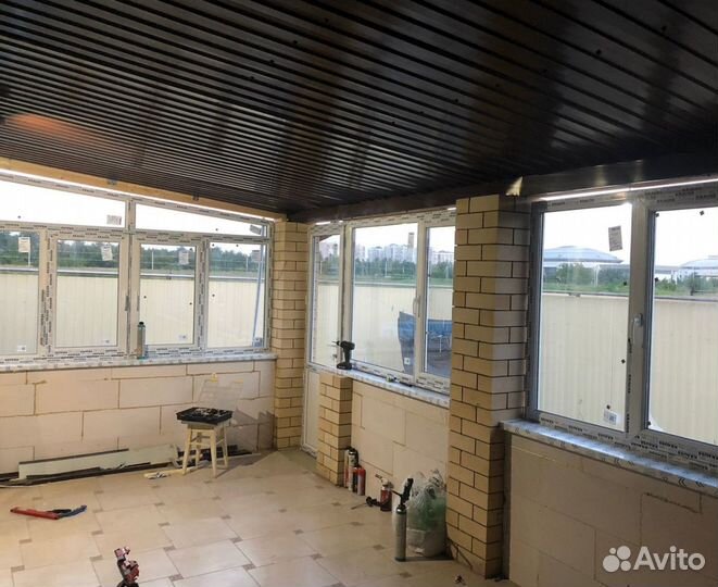 Пластиковые окна, сстекление балконов