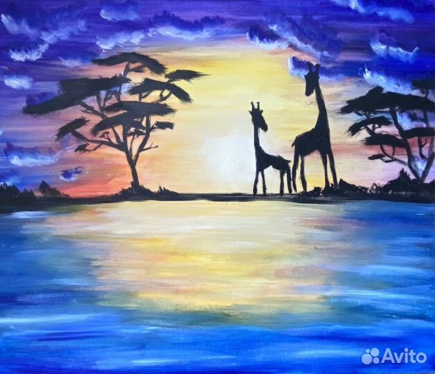 Картина Африканское озеро