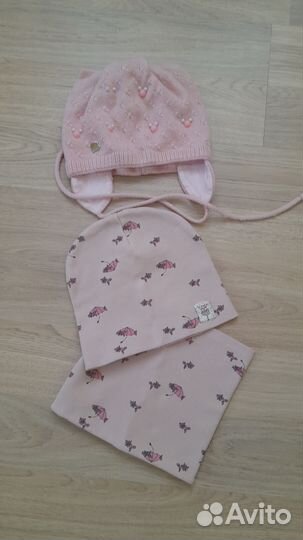 Комплект шапка и снуд для девочки и шапка