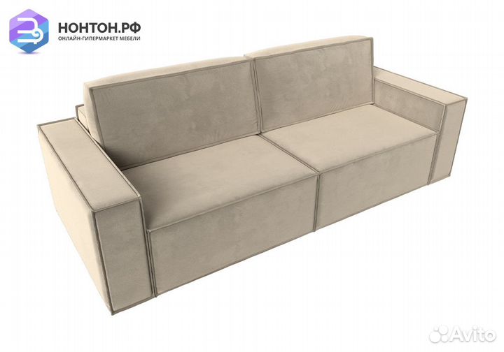 Диван еврокнижка Куба микровельвет бежевый