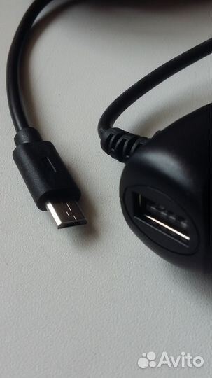 Зарядка в Авто - microusb 3 метра, 2А + USB выход