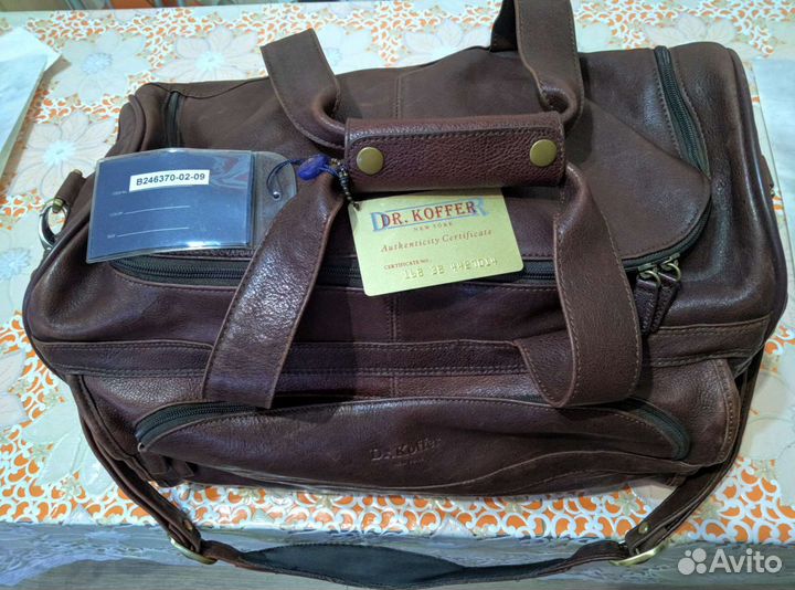 Спортивная сумка кожаная Dr.Koffer оригинал