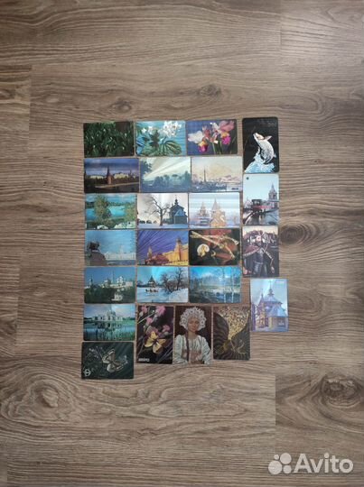 Календарик стерео советские фольга СССР переливной