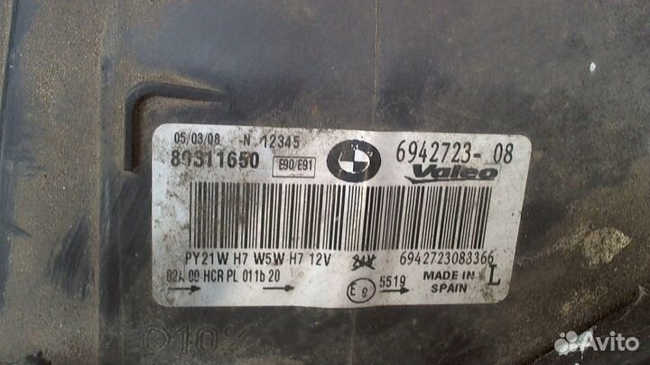 Фара (передняя) BMW 3 E90, E91, E92, E93, 2008