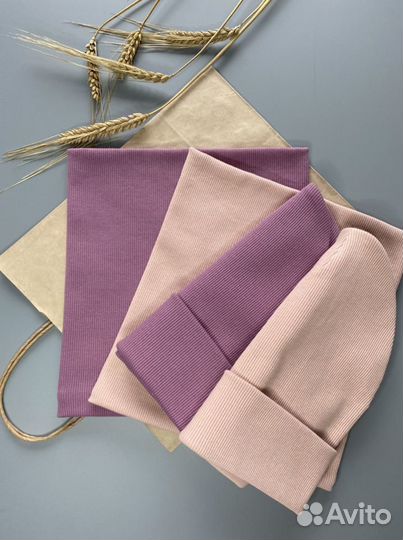 Шапка и снуд ручной работы