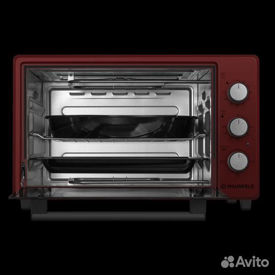 Мини-печь Maunfeld, красная
