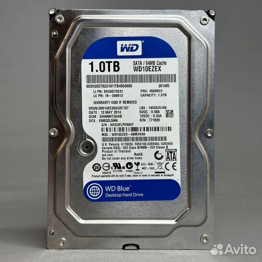 Жесткий диск Western Digital WD Blue 1 тб WD10ezex