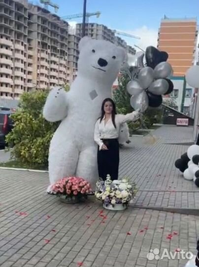 Ростовая кукла белый медведь аниматоры