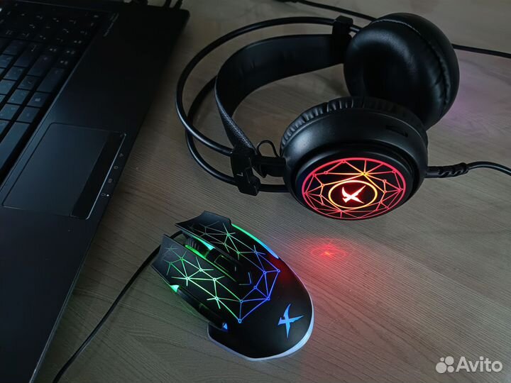 Игровая мышь мо-315 + гарнитура HP815 для геймера