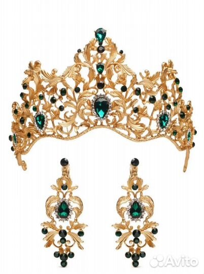 Тика, корона, диадема золотая