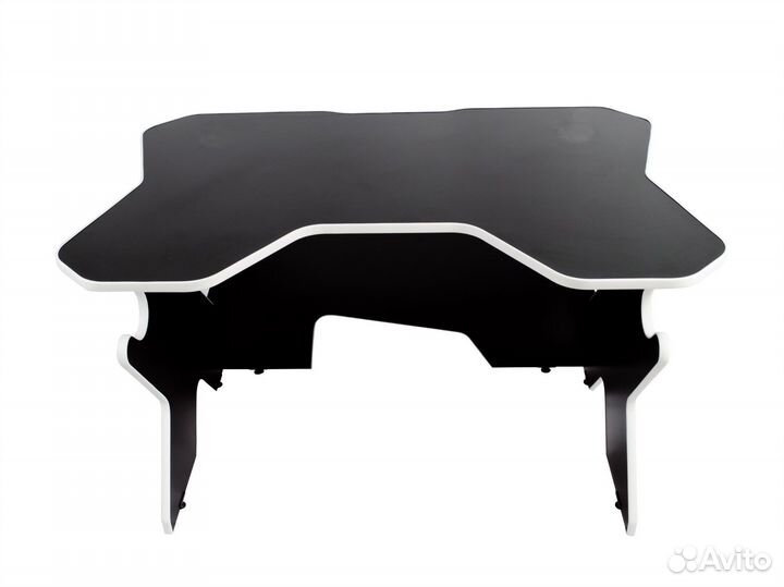 Стол компьбтерный игровой черный/белый кант X