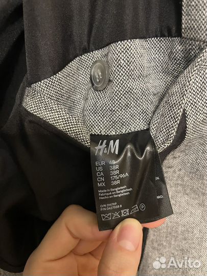 Пиджак мужской серый h&m