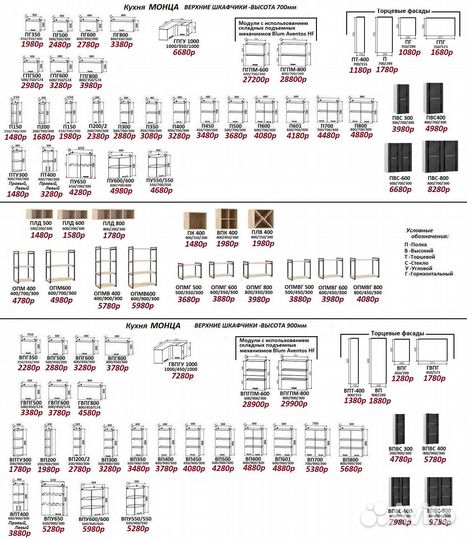 Кухня по шкафчикам Монца в цвете Бежевый Кварц