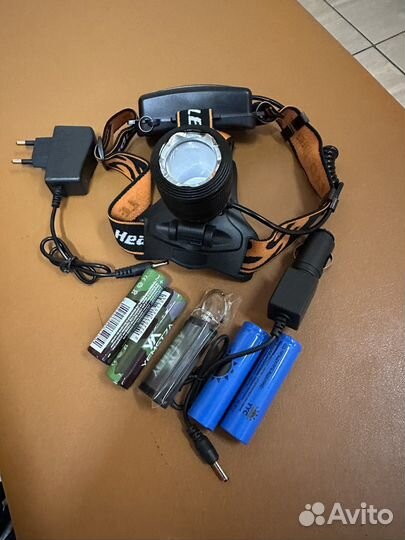 Фонарь налобный аккумуляторный